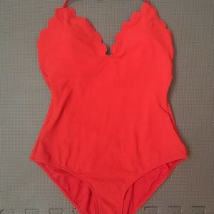 Jessica Simpson Scallop Edge One-Piece